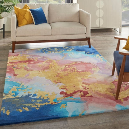 Nourison Prismatic Artistic Statement Rug - Multicolour