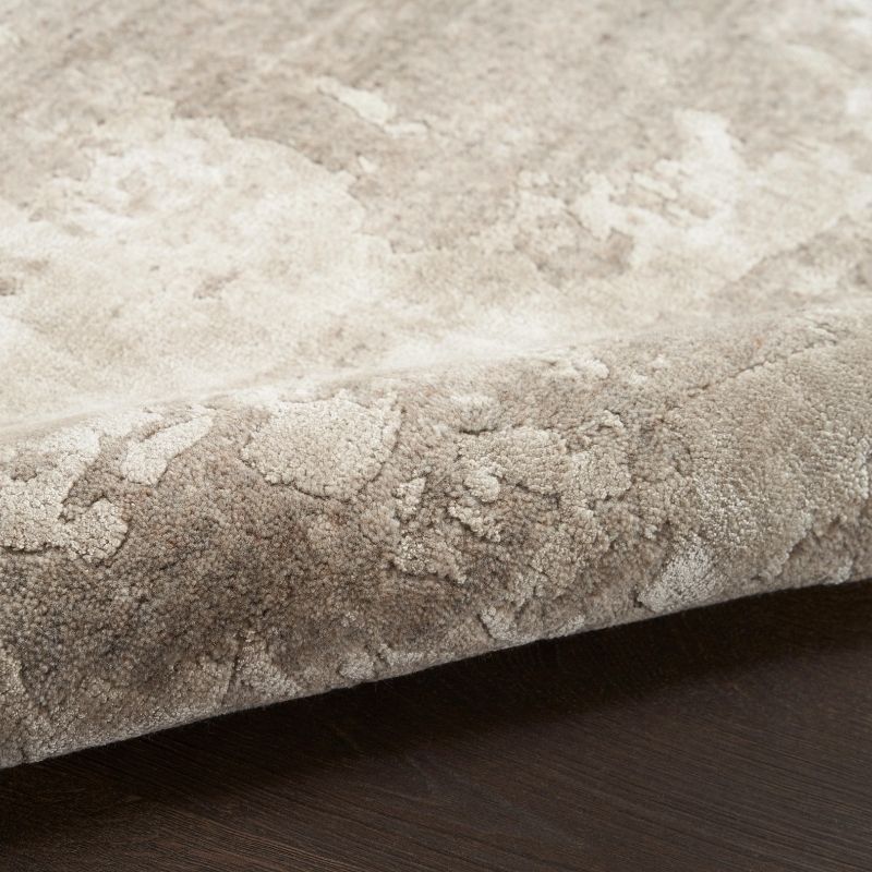 Nourison Harmony Handwoven Abstract Silver & Grey Rug