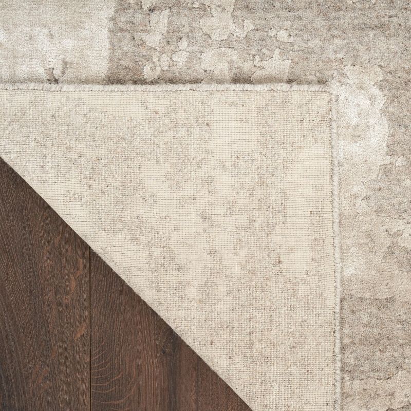 Nourison Harmony Handwoven Abstract Silver & Grey Rug