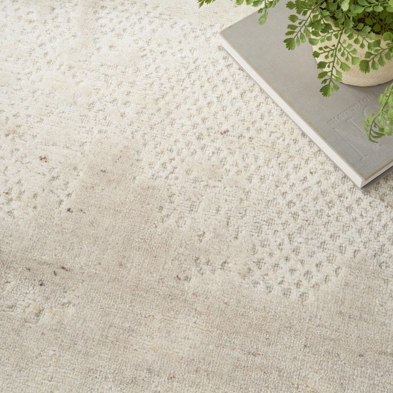 Nourison Harmony Handwoven Abstract Ivory Rug