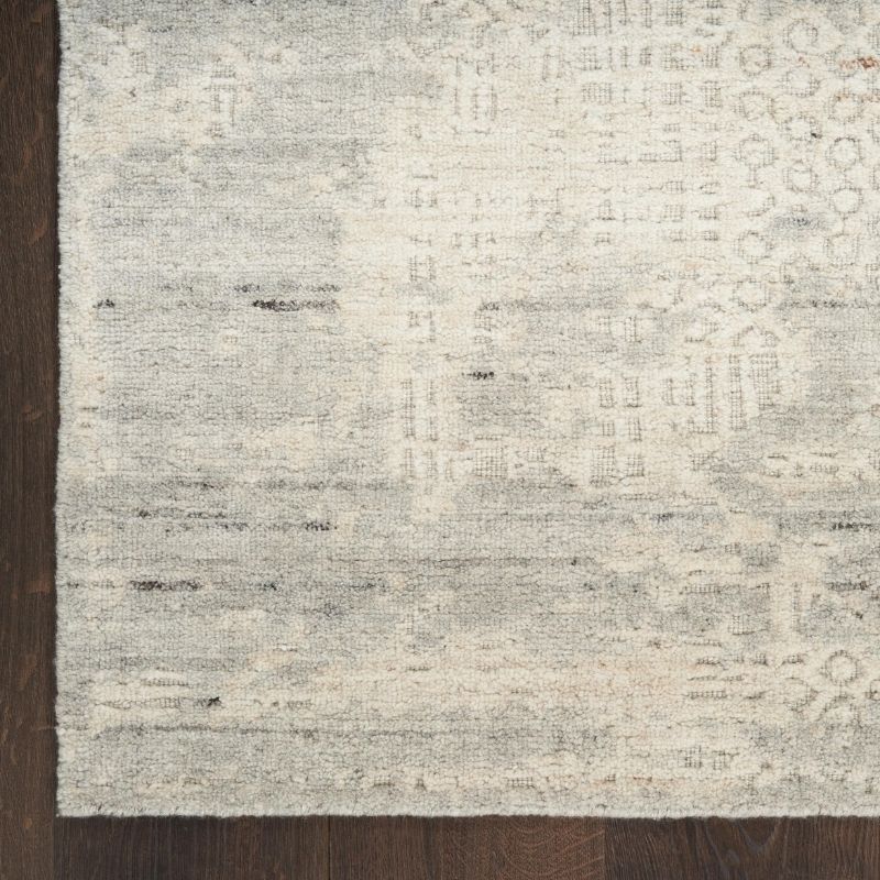 Nourison Harmony Handwoven Abstract Ivory Grey Rug