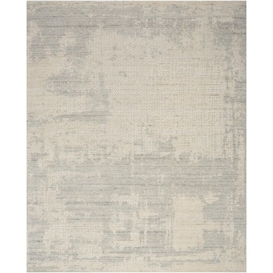 Nourison Harmony Handwoven Abstract Ivory Grey Rug