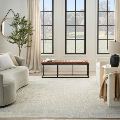 Nourison Harmony Handwoven Abstract Ivory Grey Rug