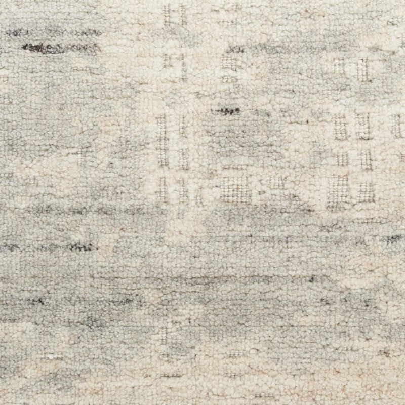 Nourison Harmony Handwoven Abstract Ivory Grey Rug