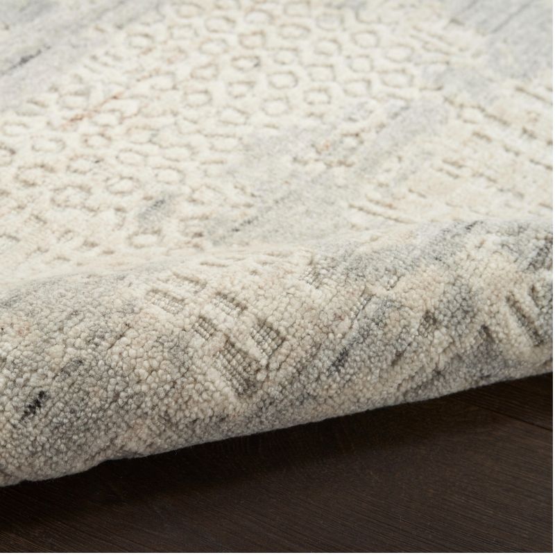 Nourison Harmony Handwoven Abstract Ivory Grey Rug
