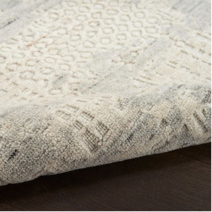 Nourison Harmony Handwoven Abstract Ivory Grey Rug