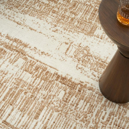 Nourison Harmony Handwoven Abstract Ivory & Gold Rug