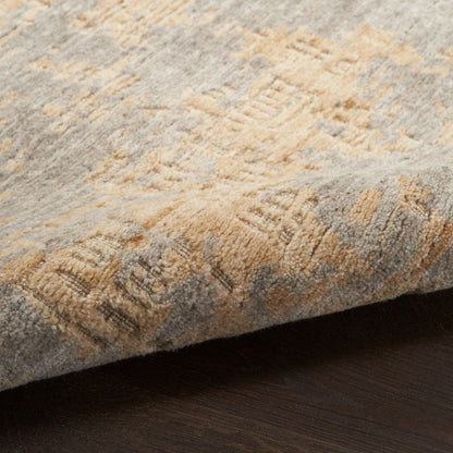 Nourison Harmony Handwoven Abstract Grey Gold Rug