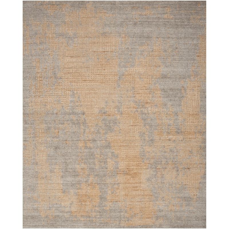 Nourison Harmony Handwoven Abstract Grey Gold Rug