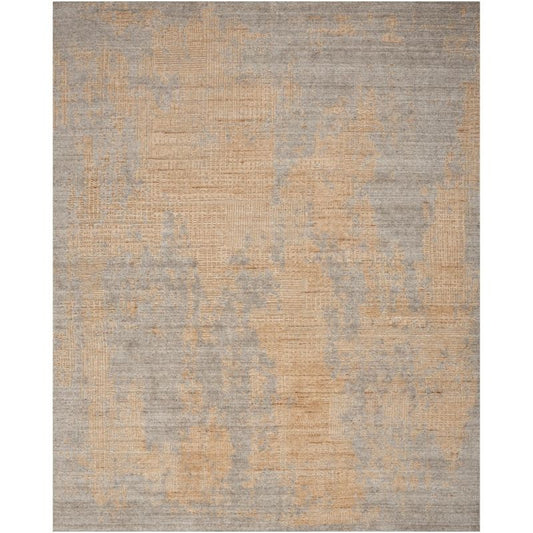 Nourison Harmony Handwoven Abstract Grey Gold Rug