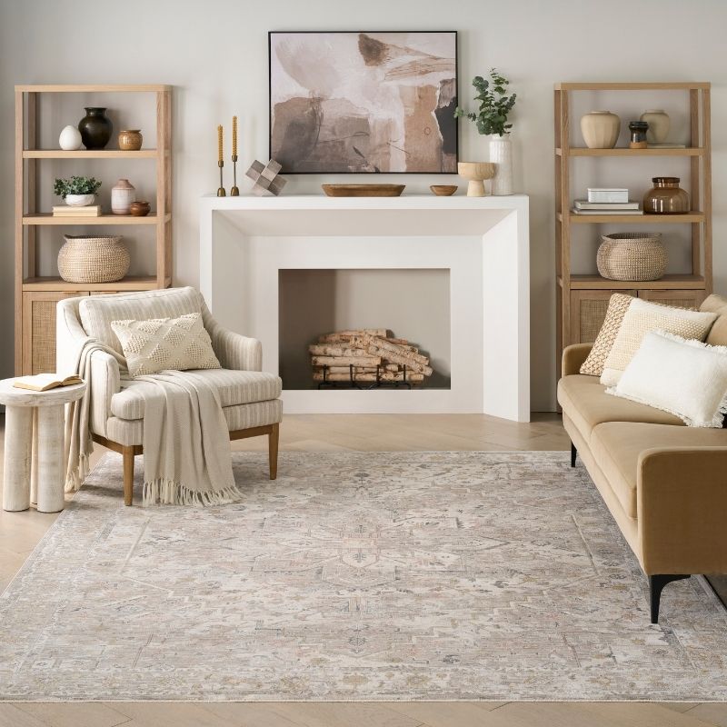 Nourison Antique Fusion Vintage Medallion Ivory Multicolour Rug