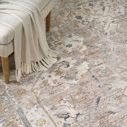 Nourison Antique Fusion Vintage Medallion Ivory Multicolour Rug