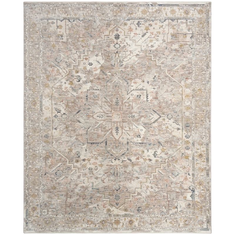 Nourison Antique Fusion Vintage Medallion Ivory Multicolour Rug
