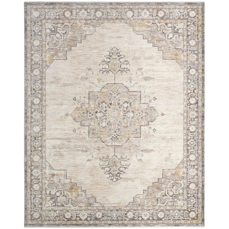 Nourison Antique Fusion Persion Inspired Rug - Ivory Charcoal