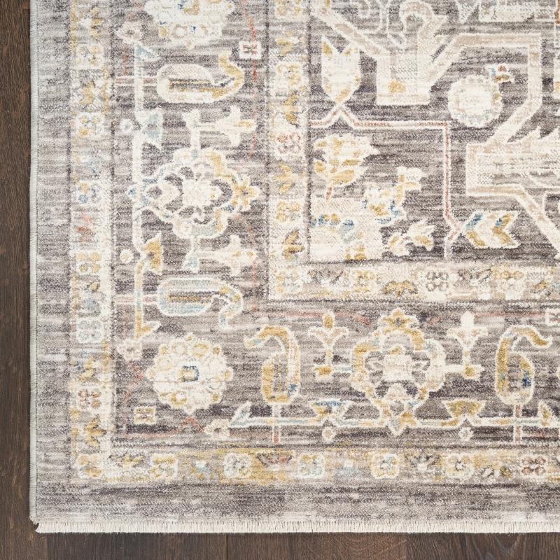 Nourison Antique Fusion Persion Inspired Rug - Ivory Charcoal