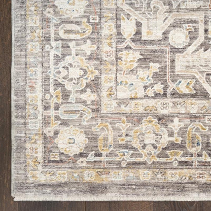 Nourison Antique Fusion Persion Inspired Rug - Ivory Charcoal