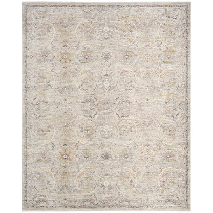 Nourison Antique Fusion Distressed Floral Light Grey Rug