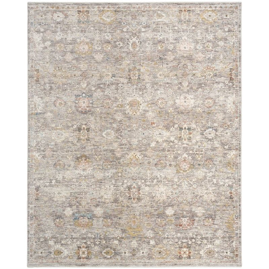 Nourison Antique Fusion Distressed Botanical Grey Rug