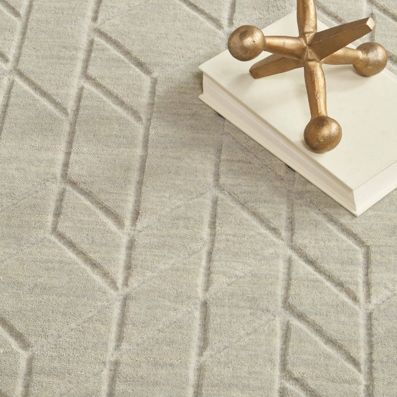 Nourison Alessia Geometric Pattern Sage Rug