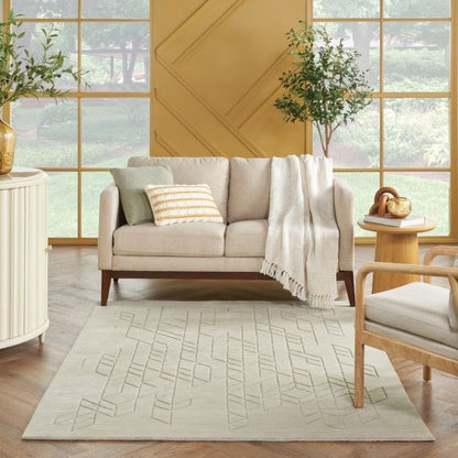 Nourison Alessia Geometric Pattern Sage Rug