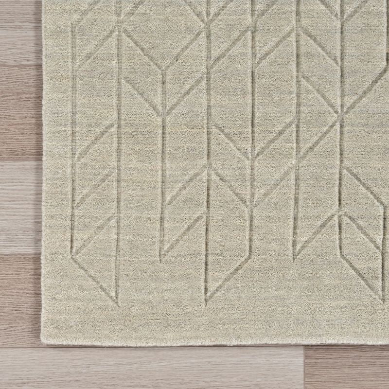 Nourison Alessia Geometric Pattern Sage Rug