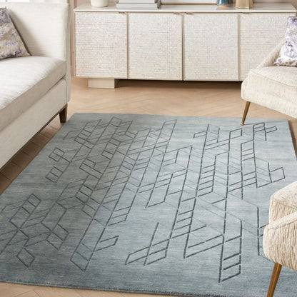 Nourison Alessia Geometric Pattern Blue Rug