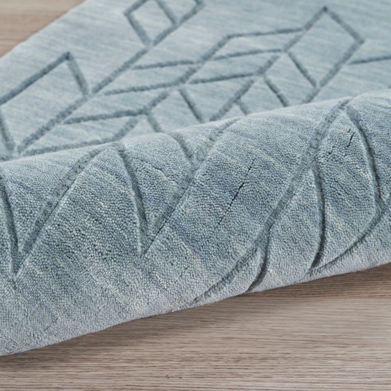 Nourison Alessia Geometric Pattern Blue Rug