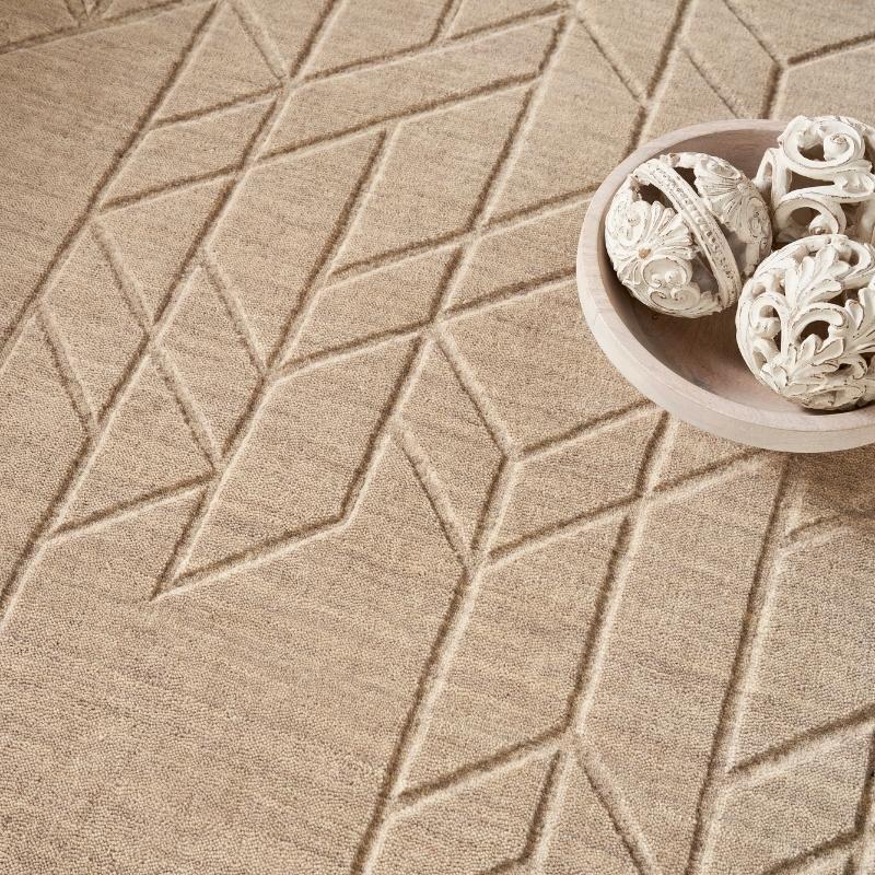 Nourison Alessia Geometric Pattern Beige Rug