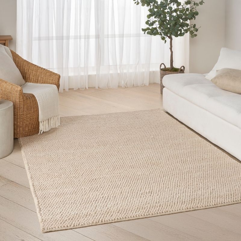 DKNY Pure Knots Chunky Loop Beige Rug