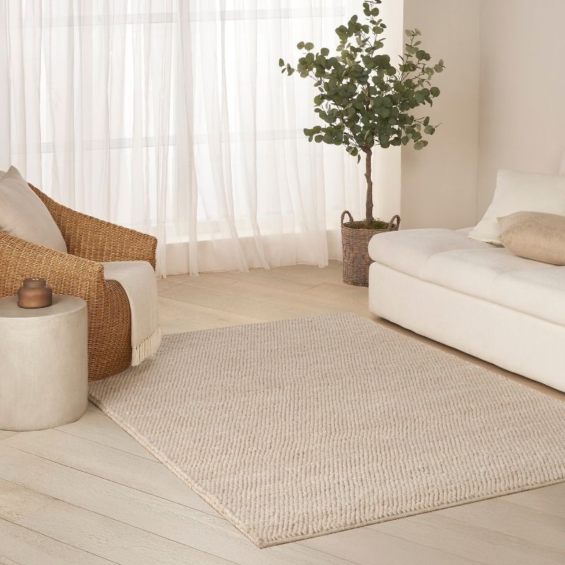 DKNY Pure Knots Chunky Loop Beige Rug