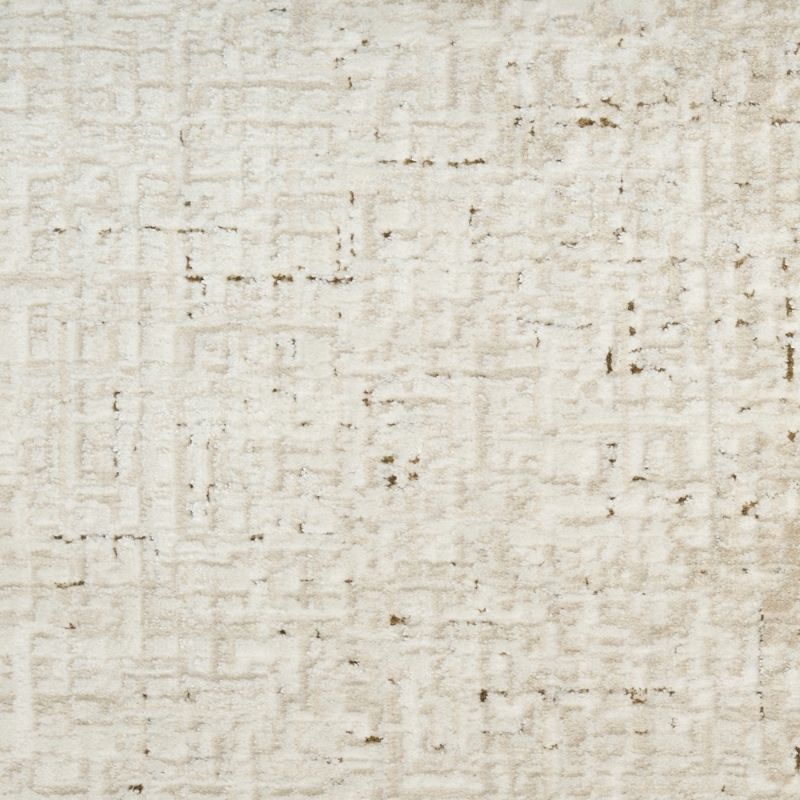 DKNY Grand Street Ivory Beige Grid Pattern Rug