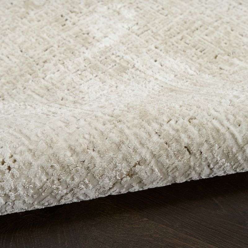 DKNY Grand Street Ivory Beige Grid Pattern Rug