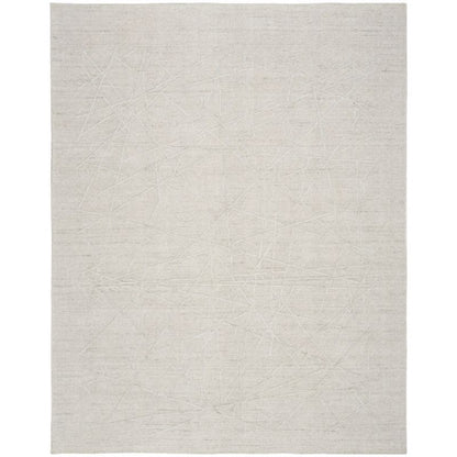 A square off-white textured area rug with a subtle, hand-drawn sketch-like pattern in light gray lines across its surface, shown flat against a white background.