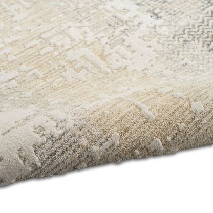 Close-up of a textured beige rug on a white background