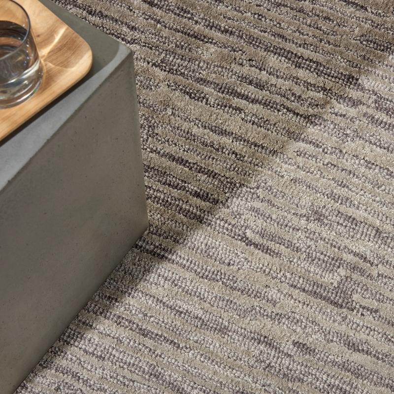Calvin Klein Linear Abstract Grey Rug