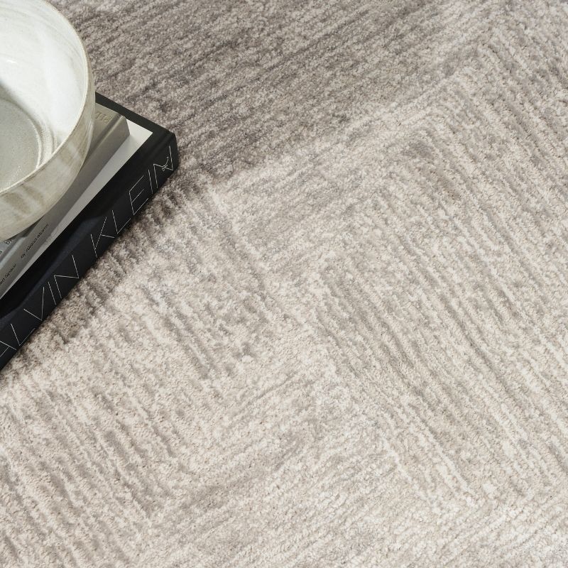 Calvin Klein Irradiant Silver Abstract Rug