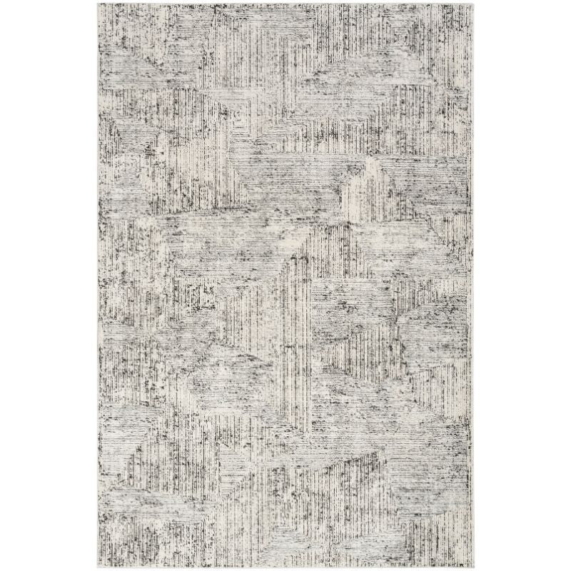 Calvin Klein Irradiant Cream & Black Abstract Rug