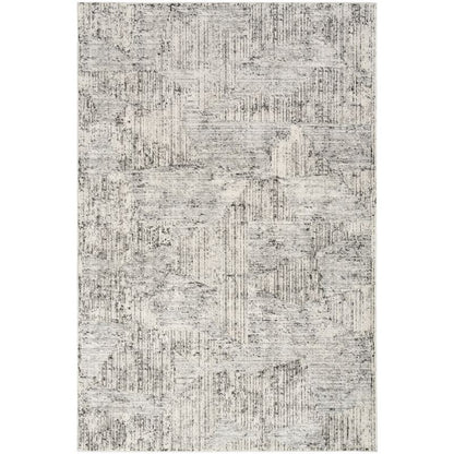 Calvin Klein Irradiant Cream & Black Abstract Rug