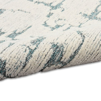 Calvin Klein Sculptural Abstract Teal Rug