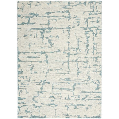 Calvin Klein Sculptural Abstract Teal Rug
