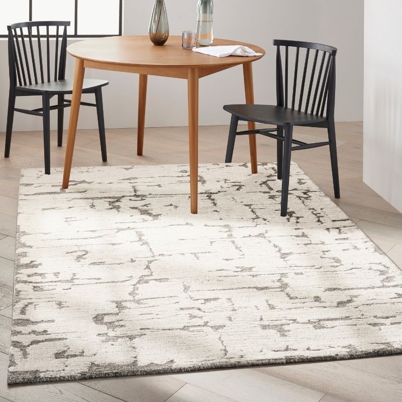 Calvin Klein Sculptural Abstract Grey Rug