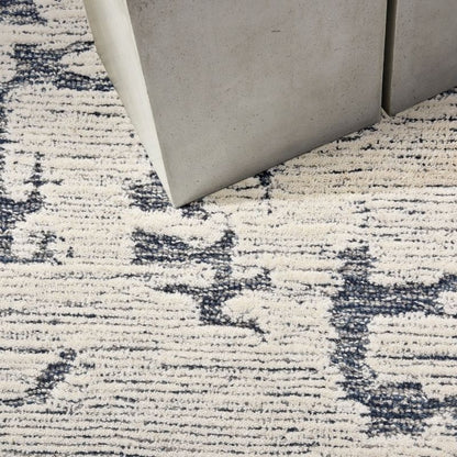 Calvin Klein Sculptural Abstract Blue Rug