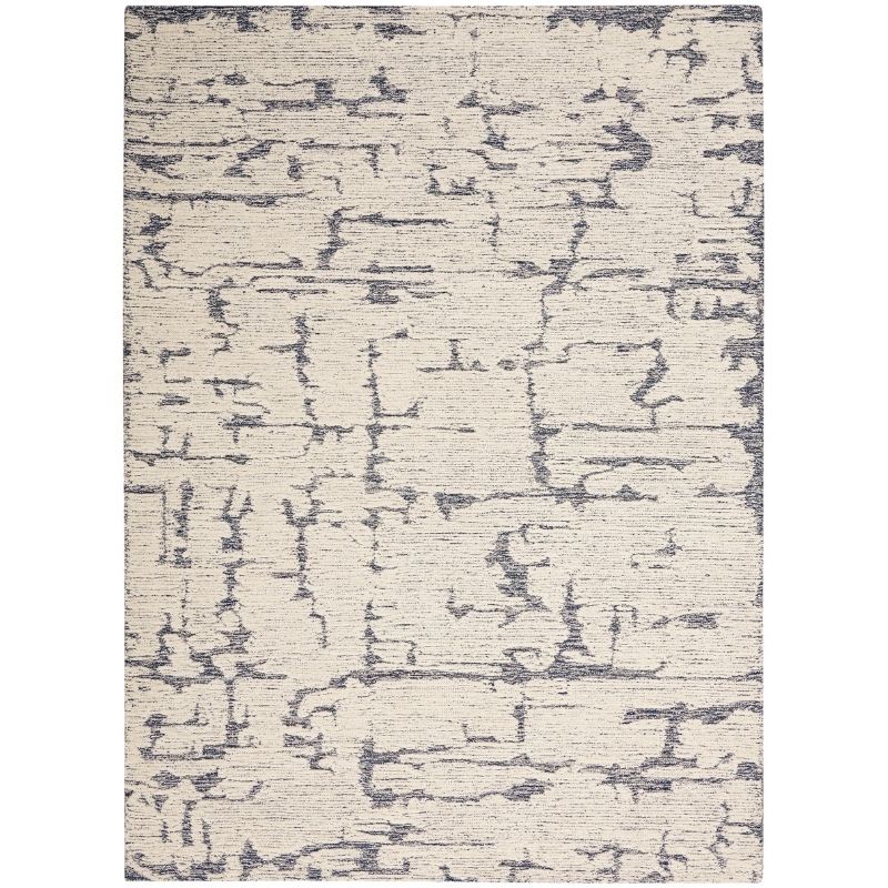 Calvin Klein Sculptural Abstract Blue Rug