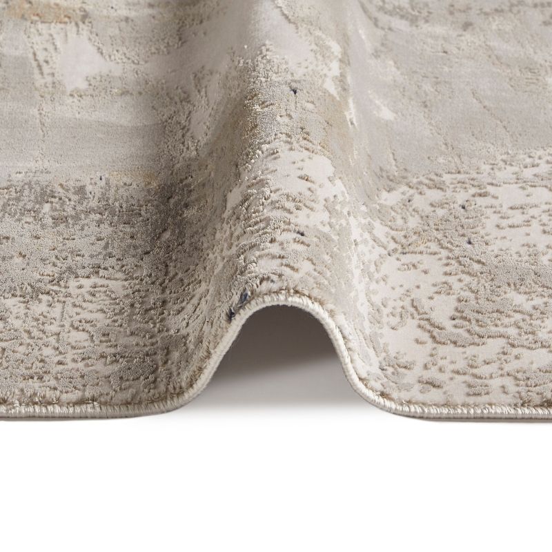 Concept Looms Skyline Brushstroke Design Rug - Ivory Navy