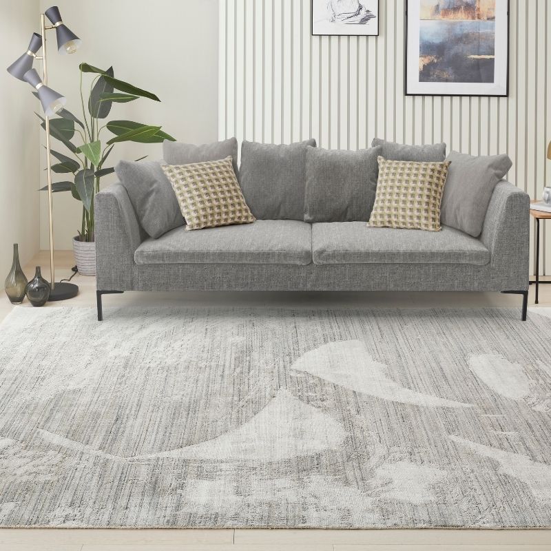 Concept Looms Dune Textured Rug - White, Light Blue, Grey
