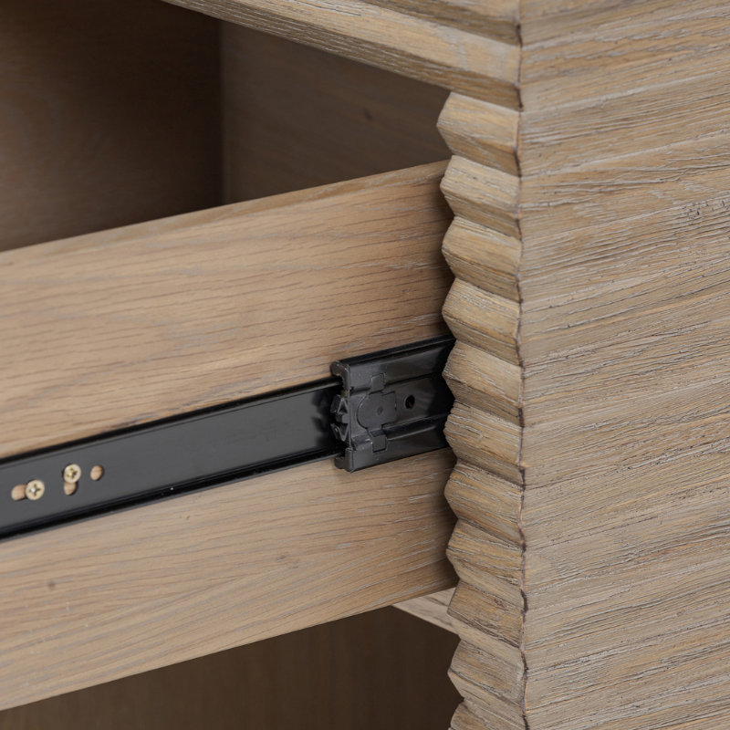 DI Design Wickham Ribbed Oak Bedside 1 Drawer