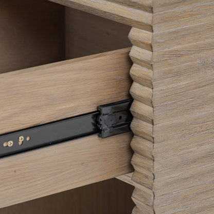DI Design Wickham Ribbed Oak Bedside 1 Drawer
