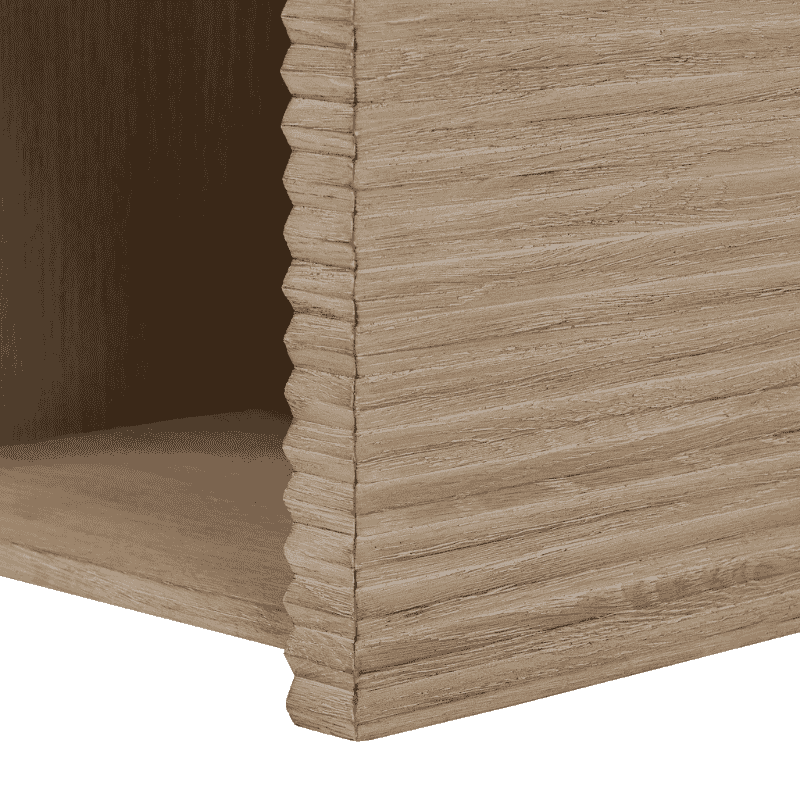 DI Design Wickham Ribbed Oak Bedside 1 Drawer