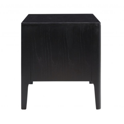 Black TV unit side view on a white background