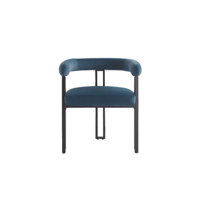 Twenty 10 Designs Bloom Dining Chair in Blue Velvet
